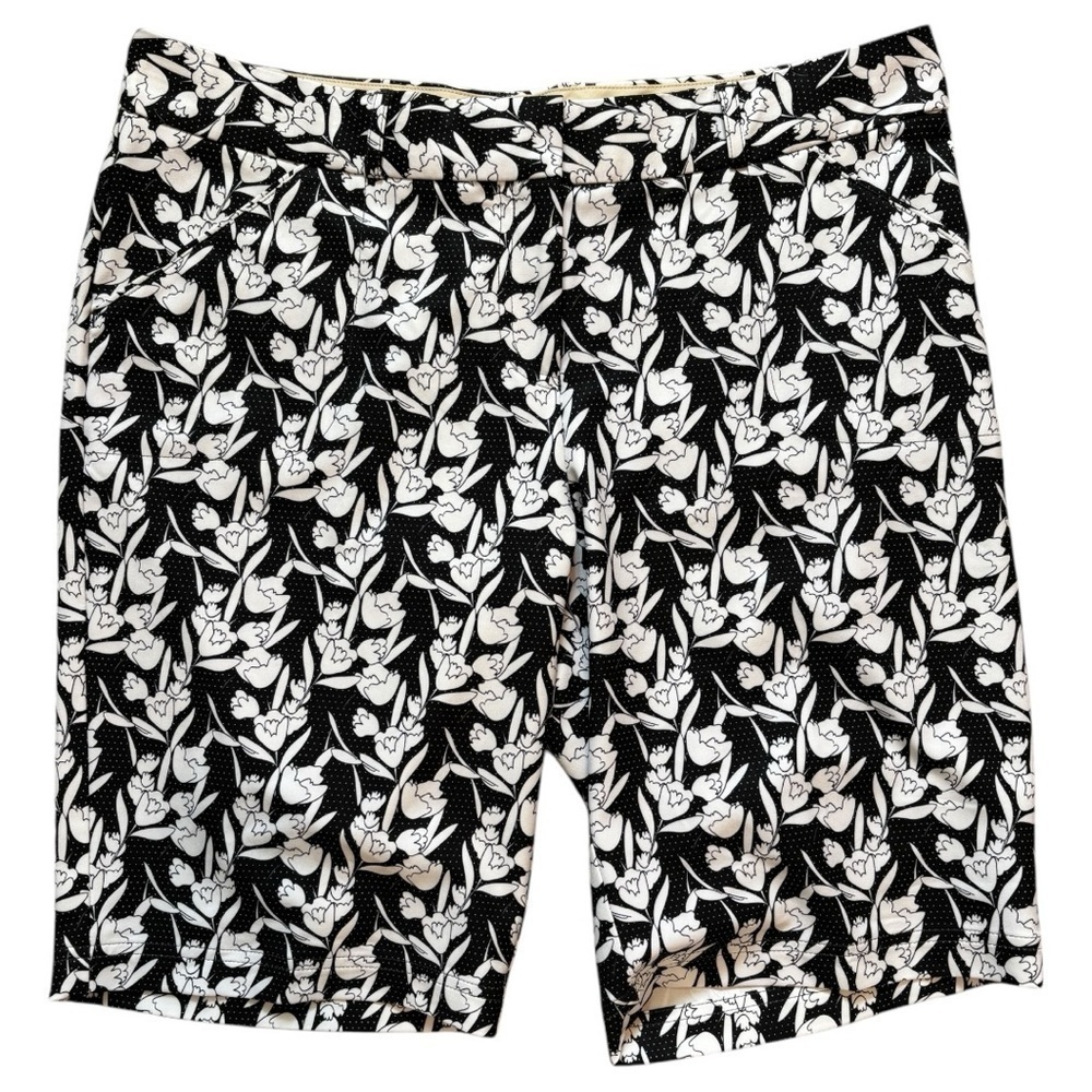 Peter Millar Woman’s Golf Shorts Black White Size 8